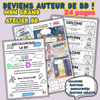 Aperçu - Feuilles d'exercices - Deviens Auteur de BD ! – Atelier complet - Page de couverture