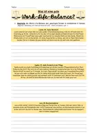 Vorschau - Arbeitsblätter - Work-Life-Balance: Fallbeispiele - Deckblatt
