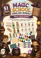 Vista previa - Juegos / Gamificación - Pack temático de MAGIA de actividades y juegos montessori para aprender los articulos, las profesiones, los comparativos y superlativos y la familia en inglés - Portada