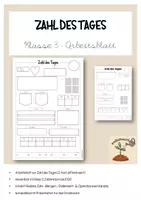 Vorschau - Arbeitsblätter - Zahl des Tages - Klasse 3 - Arbeitsblatt - Deckblatt