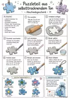 Vorschau - Mal- und Bastelvorlagen - Abschiedsgeschenk Puzzleanhänger aus Ton - Seite 1