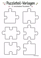 Vorschau - Mal- und Bastelvorlagen - Abschiedsgeschenk Puzzleanhänger aus Ton - Seite 2