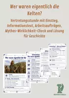 Vorschau - Arbeitsblätter - Wer waren eigentlich die Kelten? - Deckblatt