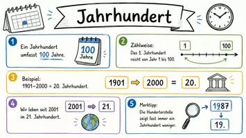 Vorschau - Arbeitsblätter - Lernposter + Arbeitsblatt "Jahrhundert" + Onlineübung & MP3 + Mindmap + Infografik - Seite 2