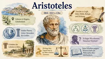 Vorschau - Arbeitsblätter - Arbeitsblätter zum Thema "Aristoteles" + Lösung & MP3 + Mindmap + Infografik - Seite 1