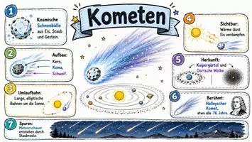 Vorschau - Arbeitsblätter - Arbeitsblätter zum Thema "Komet" + Lösung & MP3 + Mindmap + Infografik - Seite 1