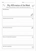 Vorschau - Arbeitsblätter - Affirmation der Woche – Reflexionsritual für Selbstvertrauen & Mut - Seite 1