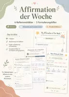 Vorschau - Arbeitsblätter - Affirmation der Woche – Reflexionsritual für Selbstvertrauen & Mut - Deckblatt