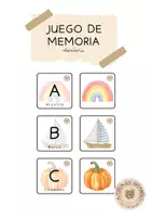 Vista previa - Refuerzo / NEE / Materiales de apoyo - Juego de memoria del abecedario - Portada