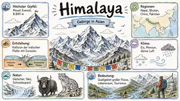 Vorschau - Arbeitsblätter - Arbeitsblätter zum Thema "Himalaya" + Lösung & MP3 + Mindmap + Infografik - Seite 1
