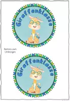Vorschau - Arbeitsblätter - Buttons Giraffe – Klassentier Giraffenklasse | 4 Vorlagen zum Ausmalen & Basteln - Seite 2
