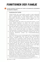 Vorschau - Arbeitsblätter - Familie ⎮ Funktionen der Familie - Sachtext und Aufgaben für Klasse 7 bis 8 - Seite 1