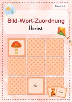 Vorschau - Spiele - Bild Wort Zuordnung: Herbst I Freiarbeit I Kl. 1-2 - Deckblatt
