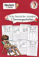 Vorschau - Arbeitsblätter - Bildergeschichten Sommer Klasse 1-2 | Erste Geschichten schreiben - Deckblatt