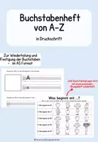 Vorschau - Arbeitsblätter - Buchstabenheft zum Wiederholen der Buchstaben A-Z - Deckblatt