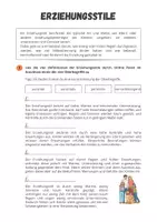 Vorschau - Arbeitsblätter - Familie ⎮ Erziehungsstile - Sachtext und Aufgaben für Klasse 7 bis 8 - Seite 1