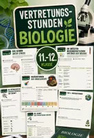 Vorschau - Stundenentwürfe - Vertretungsstunde Biologie Klasse 11-12 | 10 Arbeitsblätter - Deckblatt