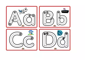 Vista previa - Tarjetas / Manipulativos - Abecedario escritura mayúscula y minúscula - página 1
