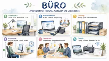 Vorschau - Arbeitsblätter - Arbeitsblatt "Moderne Büros" + interaktive Lösung & MP3 + Infografik - Seite 2