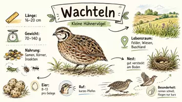 Vorschau - Arbeitsblätter - Arbeitsblätter zum Thema "Wachtel" + Lösung & MP3 + Mindmap + Infografik - Seite 1