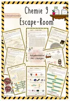 Vorschau - Arbeitsblätter - Schuljahresbeginn | Wiederholung | Chemie 9 | Escape Room | sofort einsetzbar - Deckblatt