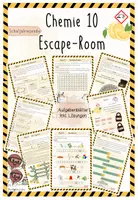 Vorschau - Spiele - Schuljahresbeginn | Wiederholung | Chemie 10 | Escape Room | sofort einsetzbar - Deckblatt