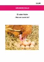 Vorschau - Arbeitsblätter - Ei oder Huhn - Arbeitsblätter mit Lösungen - Deckblatt