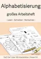 Vorschau - Arbeitsblätter - Alphabetisierung - 160 x Lesen, Schreiben Wortschatz/ DaZ/ Klasse 1-6 - Deckblatt
