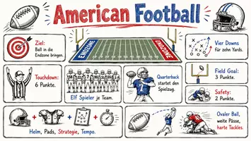 Vorschau - Arbeitsblätter - AB mit Fragen zum Thema "American Football" + Lösungsblatt + Infografik - Seite 1