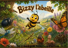 Aperçu - Cartes / Images - Bizzy l'abeille à la recherche du champ de fleurs - Page de couverture