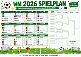 Vorschau - Anderer Materialtyp - WM 2026 Spielplan & Turnierbaum zum selbst ausfüllen! - Seite 1