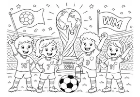 Vorschau - Arbeitsblätter - Ausmalbilder Fußball WM 2026 | Kunst Klasse 1-4 - Seite 3