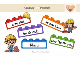 Vorschau - Bildkarten - Satzglieder-Tafelmaterial - Deckblatt