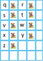 Voorbeeld - Letterkaarten hup en aap plooiversie - Pagina 2