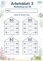 Vorschau - Arbeitsblätter - Rechenhäuser bis 100 | Mathematik Klasse 2 | 7 Arbeitsblätter als PDF - Seite 3