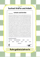 Vorschau - Arbeitsblätter - Arbeit und Kräfte - Suchsel - Deckblatt