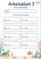 Vorschau - Arbeitsblätter - Tauschaufgaben bis 100 | Mathematik Klasse 2 | 7 Arbeitsblätter als PDF - Seite 3
