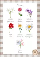 Vista previa - Refuerzo / NEE / Materiales de apoyo - Nombres de flores - Vocabulario - página 2