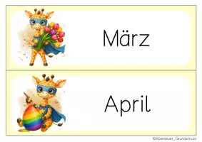 Vorschau - Anderer Materialtyp - Giraffenklasse Tafelkalender Klassentier Giraffe Superhelden - Seite 3