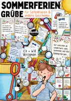 Vorschau - Mal- und Bastelvorlagen - Sommerferien Grußkarten - Seifenblasen & Geschenke / Abschied - Deckblatt