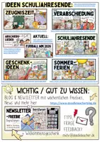 Vorschau - Mal- und Bastelvorlagen - Sommerferien Grußkarten - Seifenblasen & Geschenke / Abschied - Seite 1