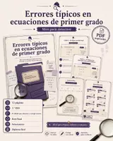 Vista previa - Unidades / Secuencias / Situaciones de Aprendizaje - Errores en ecuaciones de primer grado | Mini pack detective - Portada