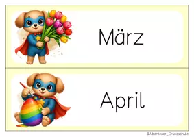 Vorschau - Anderer Materialtyp - Hundeklasse Tafelkalender Klassentier Hund Superhelden - Seite 3