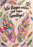 Vorschau - Mal- und Bastelvorlagen - Federn gestalten für Abschiedsflügel der 4. Klasse - Deckblatt