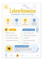Vorschau - Arbeitsblätter - Sonnenblumen im Stil von Van Gogh – Kunstprojekt mit Vorlagen, Informationstext & Reflexion - Seite 1