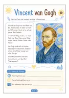 Vorschau - Arbeitsblätter - Sonnenblumen im Stil von Van Gogh – Kunstprojekt mit Vorlagen, Informationstext & Reflexion - Seite 3