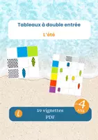 Aperçu - Apprentissages en autonomie - Les tableaux à double entrée sur l'été - Page de couverture