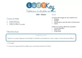 Aperçu - Apprentissages en autonomie - Les tableaux à double entrée sur l'été - Page 1