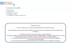Aperçu - Apprentissages en autonomie - Les tableaux à double entrée sur l'été - Page 3