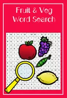 Vorschau - Arbeitsblätter - Word Search Fruit and vegetables - Wörtersuche Obst und Gemüse - Deckblatt